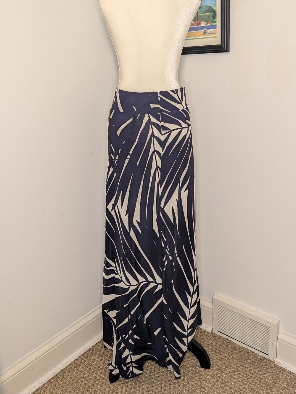 Banana Republic Palm Print Patio Silk Maxi Skirt - Picture 3 of 7
